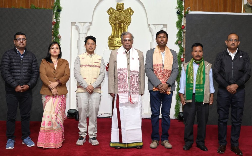 Governor of Nagaland with others during the Assam State Foundation Day celebrated at Raj Bhavan, Kohima on December 2.